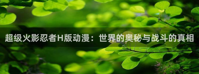 jm动漫天堂：超级火影忍者H版动漫：世界的奥秘与战斗的真相